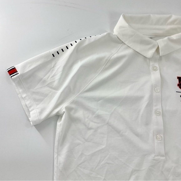 Under Armour HeatGear AUBURN Golf Polo Bundle in White Grey and White Stripe XS - Picture 12 of 16